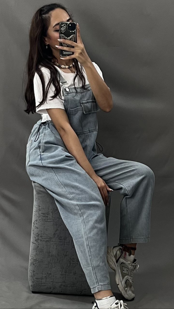 پیشبندی با بیلرسوت جین وارداتی قواره دار