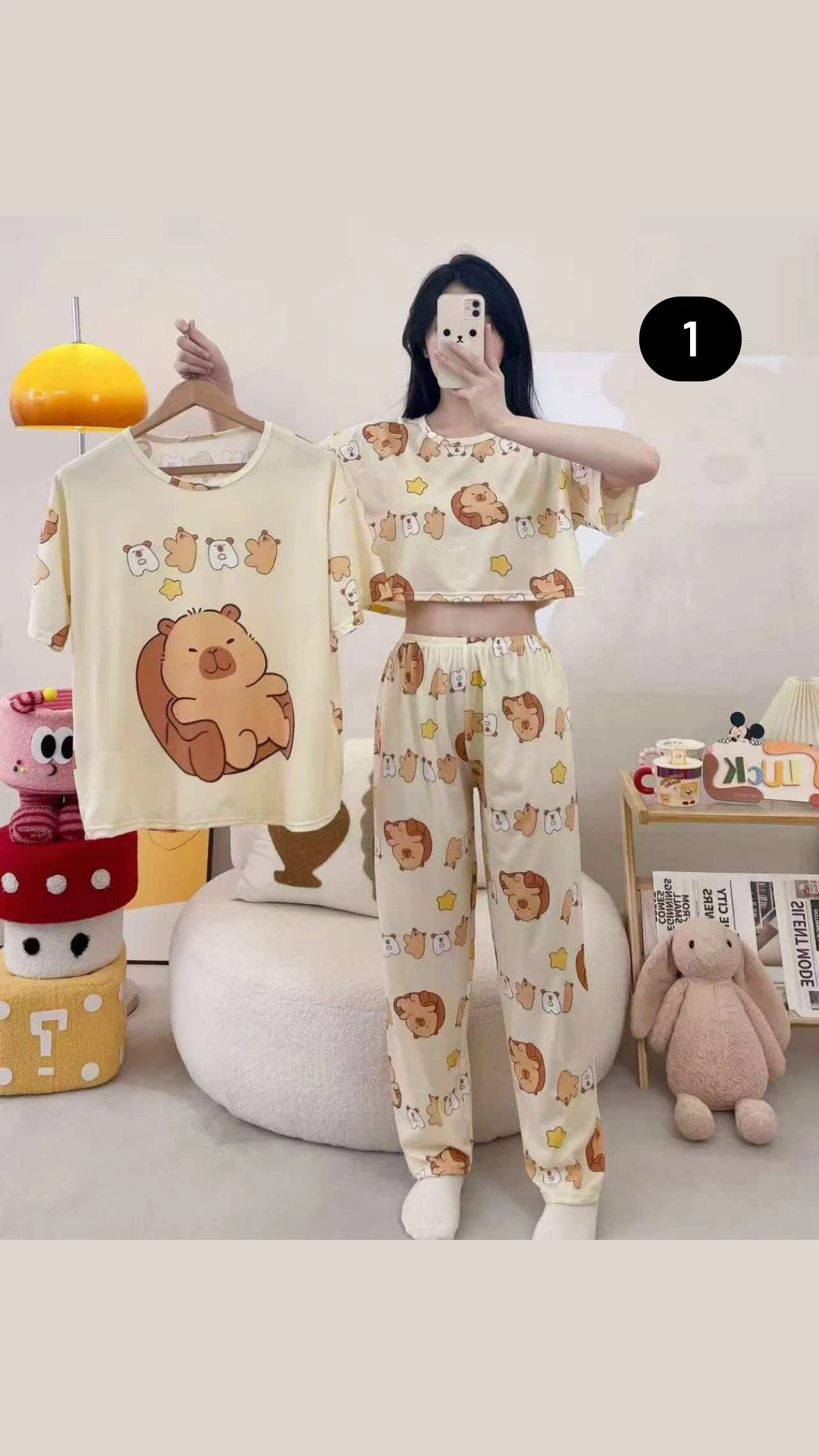 ست سه تکه تیشرت کراپ و شلوار