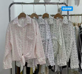 شومیز مجلسی مدل پاپیونی پایین گره در چهار رنگ