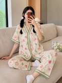 ست دوتیکه بلوز و شلوار نخی وارداتی